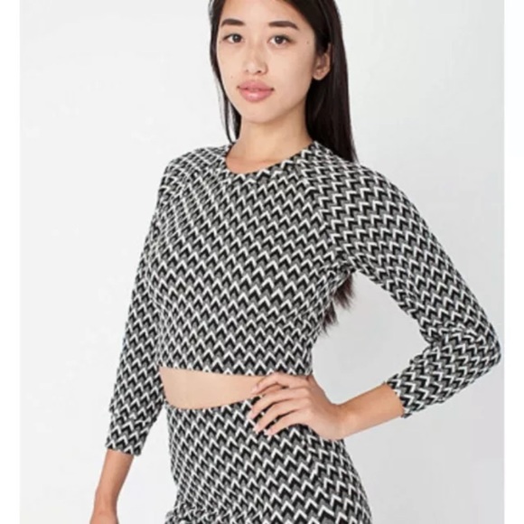 Long sleeve American apparel jacquard crop top m🎁24 hour price drop! - Picture 7 of 7